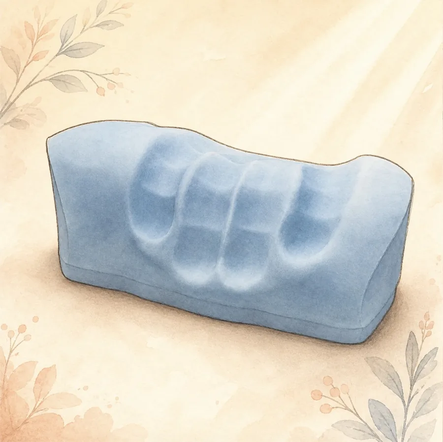 Illustration: MotionThumb-Handauflage von hinten mit Fingermulden für den Übergriff